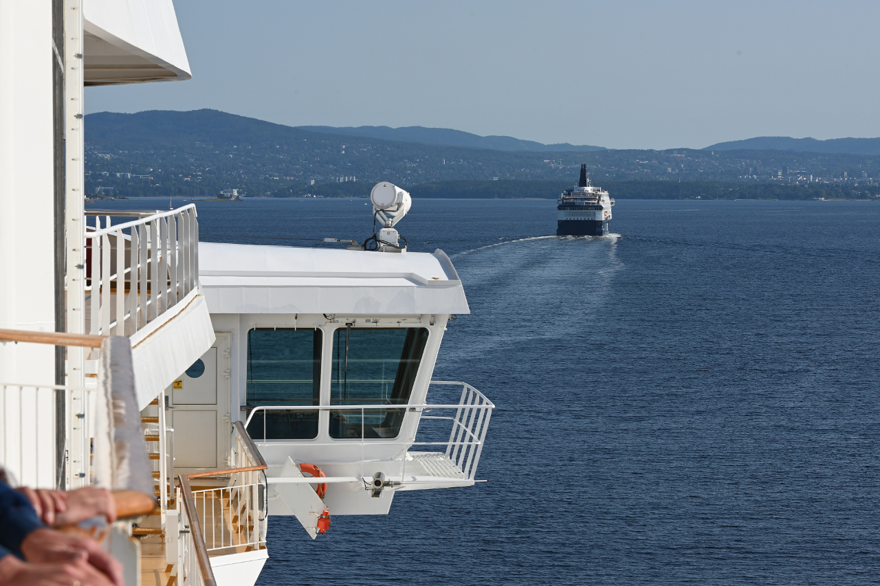 Kurz vor der Einfahrt in den Hafen von Oslo