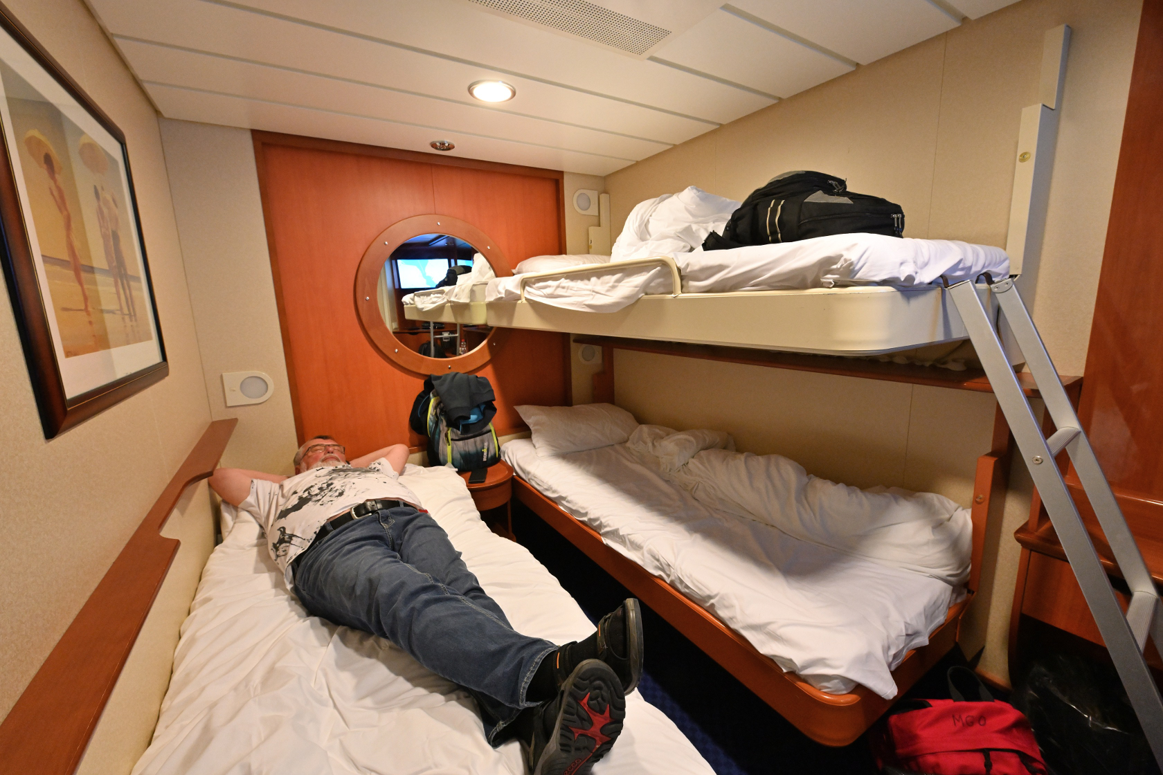 Unsere Kammer mit den Betten